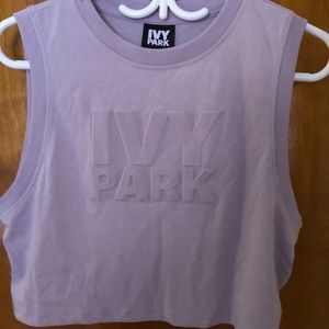 Ivy Park sports crop top in lilac